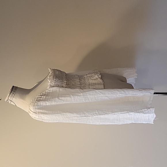 FP One FREE PEOPLE Romantic Rory Top Cotton Gauze Ivory White XS - Picture 8 of 12